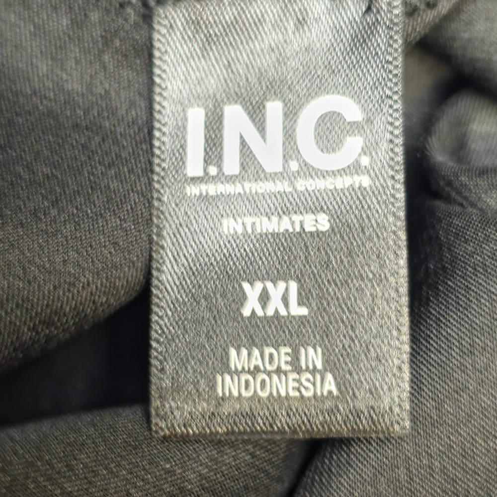 INC International Concepts Women Nightgown 2XL Black Satin Lace Slip Dress NWT - Picture 5 of 6